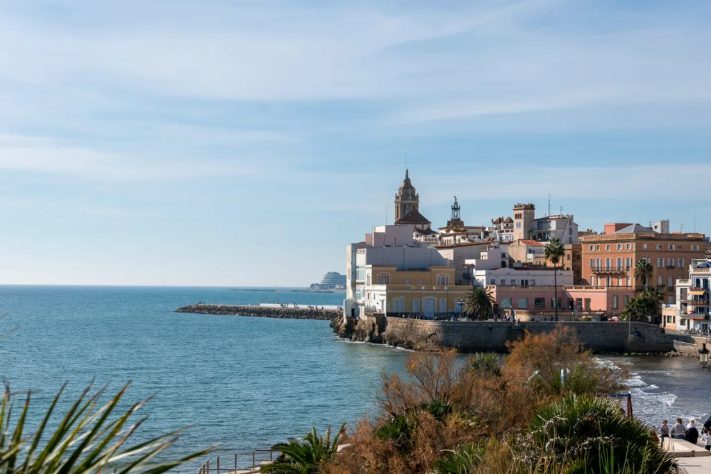 Vue sur SItges et les plages